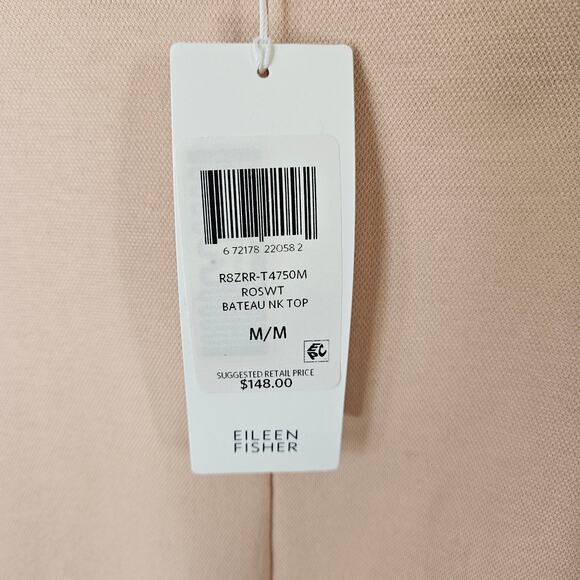 Eileen Fisher Women's Fluid Tencel Knit Bateau Neck Top Size M Bell Sleeve - Picture 5 of 7